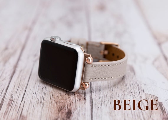 Slim iWatch Leather Band Women Strap for Apple Watch Series 9 8 7 6 5 SE  41/45mm