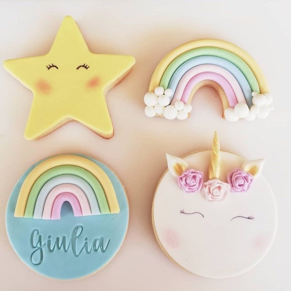 Biscotti decorati unicorno - stelle - arcobaleno