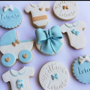 Biscotti tema nascita o Battesimo bambino - mamme in attesa