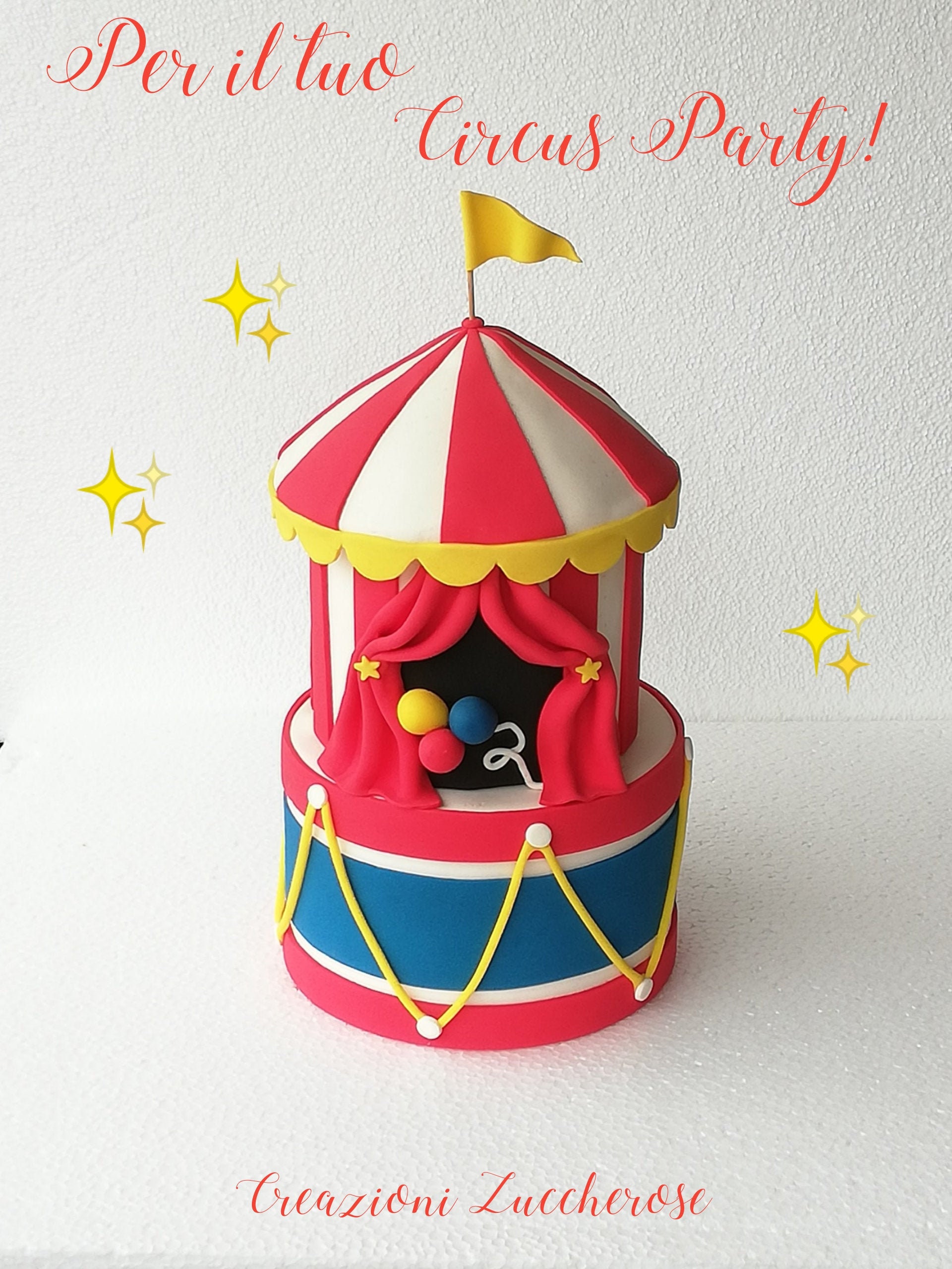 Circus Dummy Cake Circus Cake in Polystyrene Circus - Etsy Denmark