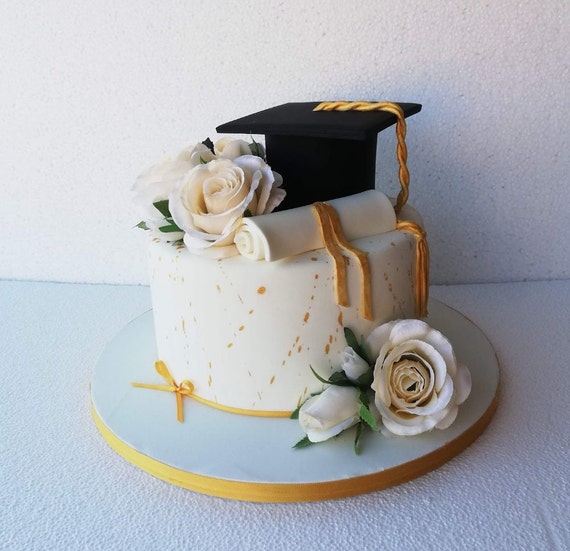 2 Topper Per Torta Laurea Donna – Sagoma Oro E Tocco Nero, Decorazioni Acriliche Per Torta Di Laurea, Ideali Per Triennale E Magistrale