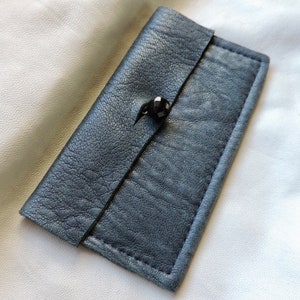 cartera de cuero negro cartera de cuero con botón cartera de cuero cartera simple cartera de cuero básica cartera de cuero hecha a mano cartera minimalista