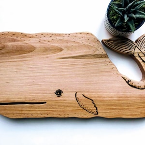 Whale art, cutting board handmade, cutting board with handle, charcuterie board tray, ocean decor, Meat and Cheese Board, beach wall art,