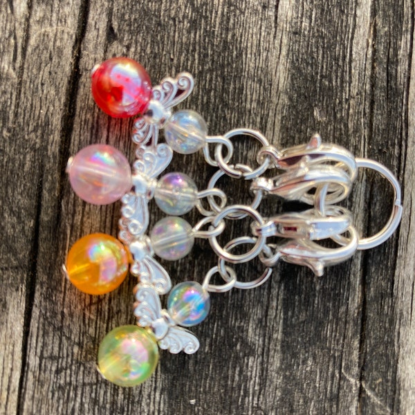 Individual Stitch Markers/Progress Keepers - Dancing Angels