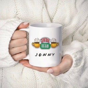 Personalised Name Mug Central Perk Design Coffee Mug Custom Tea Cup Chocolate Milk Beer Mugs Lovers Friends Gifts
