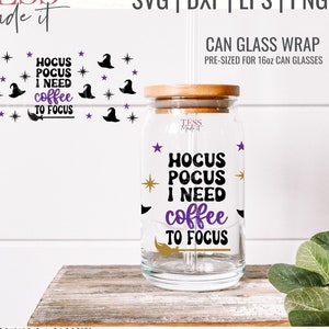 Libbey Glass SVG - Fall Libbey SVG - Fall Can Glass Svg - Funny Coffee SVG - 16oz Libbey Wrap Svg | Digital Download