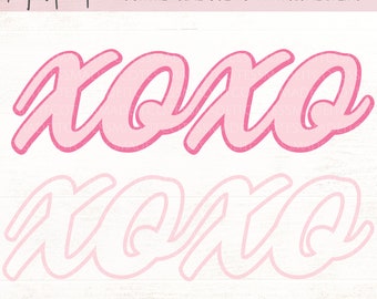 xoxo SVG - Valentine's Day SVG - Valentine Sign SVG - xoxo layered Svg For Cricut & Silhouette Crafters