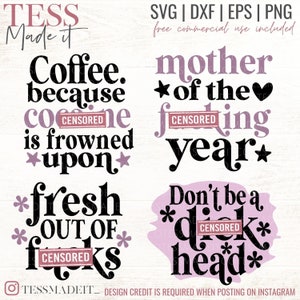 Sarcastic Svg Bundle Fuck SVG Funny Coffee Cup SVG Bundle Fresh Out Of Fucks  Cocaine SVG Don't Be A Dick Head Snarky Png Bundle