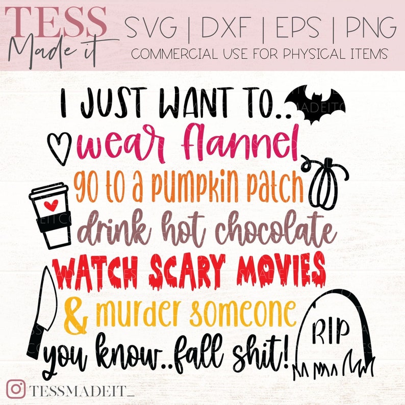 Spooky Season SVG - Autumn SVG - You know Fall Shit Svg - Funny Halloween Shirt SVG File For Cricut Crafters afbeelding 1