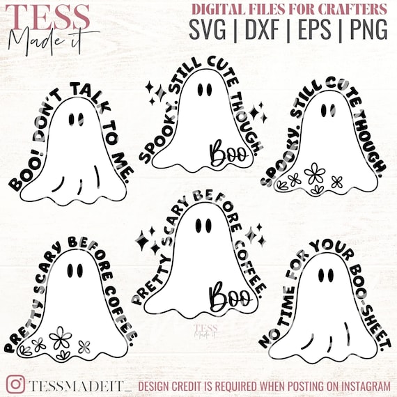 Ghost SVG - Spooky SVG - Halloween Shirt SVG - Coffee Mug Svg - Spooky Season Svg for Cricut Crafters | Fall Designs svg png dxf eps