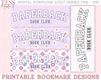 Retro Bookmark PNG Printable Bookmarks Aesthetic Bookmark Cute Bookmarks for Women Digital Bookmarks Set for Download Can Sell Printed Copy