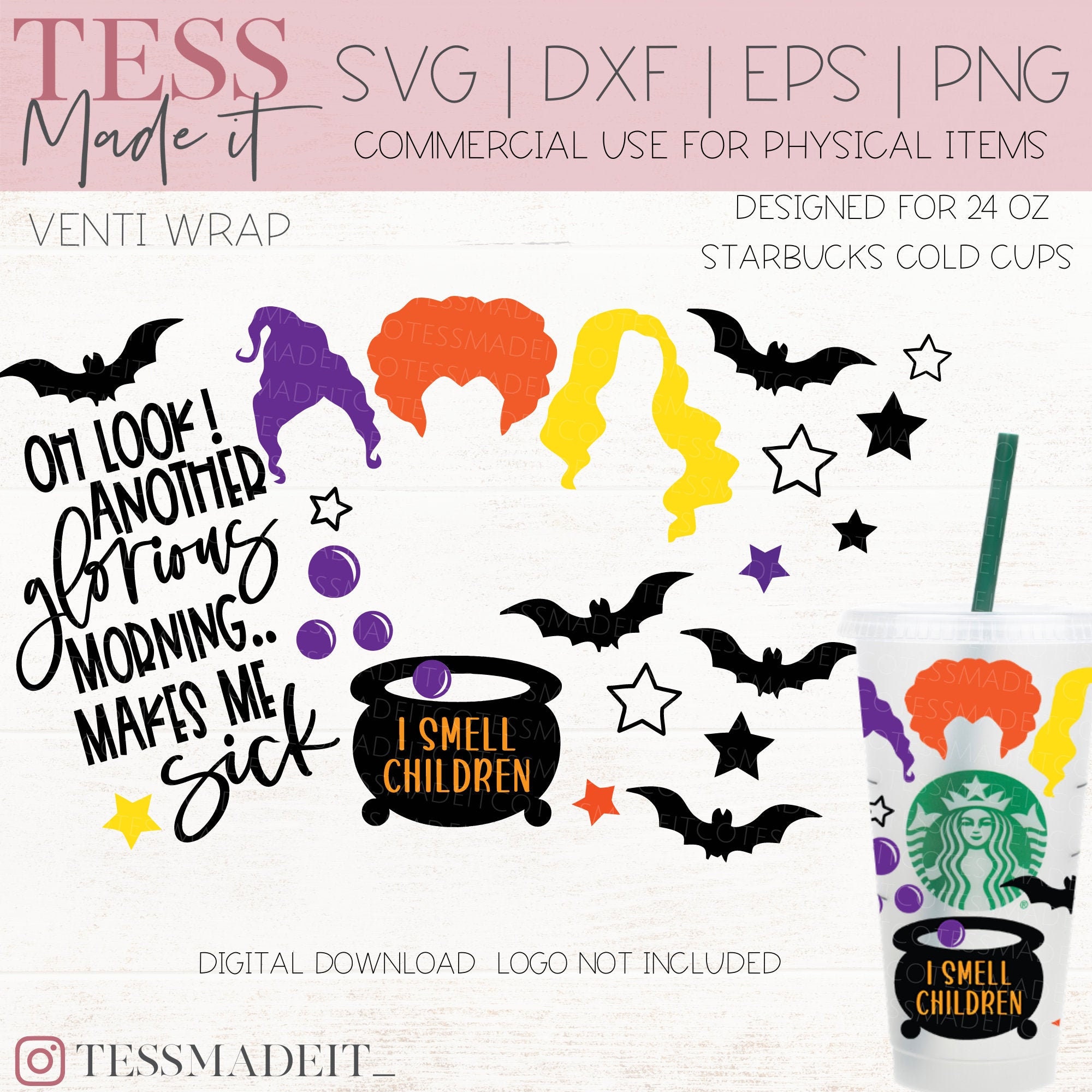 Hocus Pocus SVG - Fall Starbucks Cup SVG - Fall Starbucks SVG Full Wr…