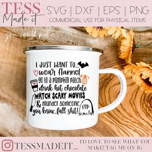 Spooky Season SVG - Autumn SVG - You know Fall Shit Svg - Funny Halloween Shirt SVG File For Cricut Crafters afbeelding 4