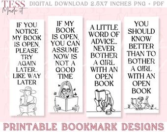 Simple Bookmark PNG Printable Bookmarks Aesthetic Bookmark Cute Bookmarks for Women Digital Bookmarks Set for Download Print & Sell Allowed