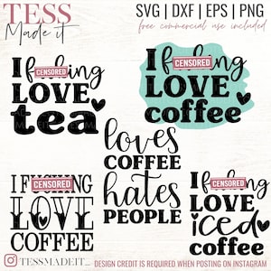 Sarcastic Svg Bundle - Funny Coffee Cup SVG Snarky Attitude Tea Girly PNG Loves Coffee Hates People SVG - Adult Humor Fuck Svg Bundle