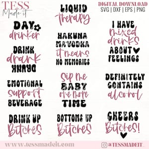 Funny alcohol SVG Bundle Shot Glass SVG Drink Pouch Svg Shot Glass Png Drink Svg Adult Drink pouch Svg Beer Glass Svg Funny Girls Trip SVG