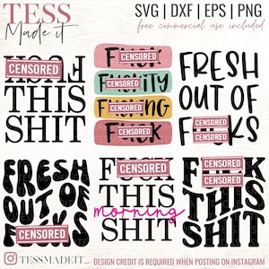 Sarcastic Svg Bundle - Funny Coffee Cup SVG Bundle - Fresh Out Of Fucks SVG - Fuck SVG Adult Humor Svg For Crafters