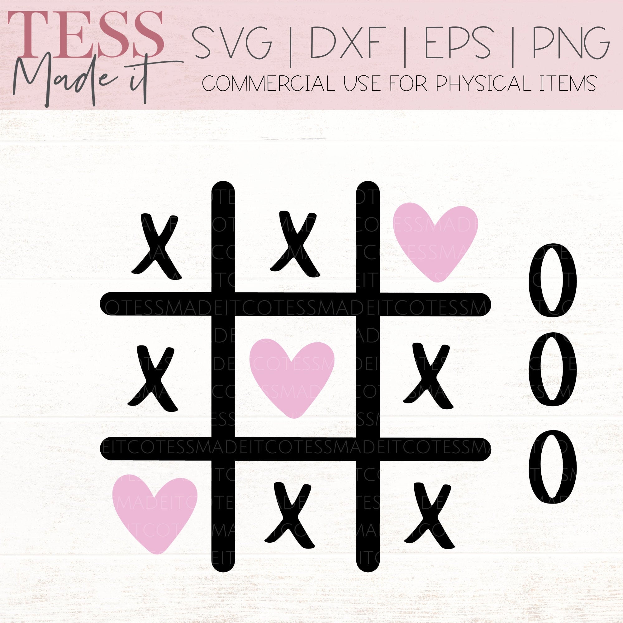 Tic Tac Toe SVG Valentine's Day SVG Valentine Sign SVG - Etsy