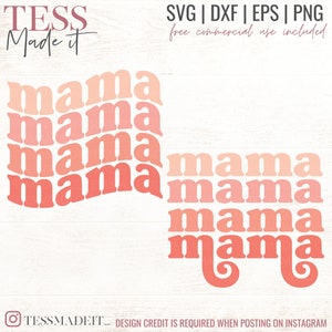 Retro Mama SVG - Mama PNG - Retro Svg - Mama Sweatshirt Svg Design for Cricut & Silhouette Crafters