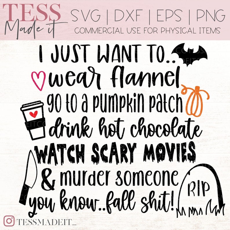 Spooky Season SVG - Autumn SVG - You know Fall Shit Svg - Funny Halloween Shirt SVG File For Cricut Crafters afbeelding 2