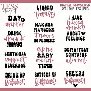 Funny alcohol SVG Bundle Beer SVG Beer Can Glass SVG Libbey Glass Svg Sarcastic Svg Bundle Drink Pouch Quotes