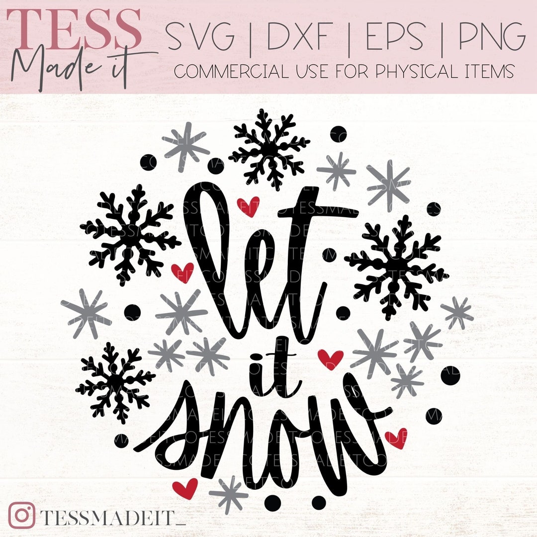 Let It Snow SVG - Winter SVG - Snowflake Svg - Christmas Ornament SVG ...