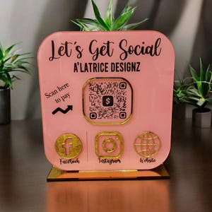 Scan to Pay Qr Code Sign/ Personalized QR Code/ Trade Show Sign/3D Icons/Custom Log Sign/ Business Sign/