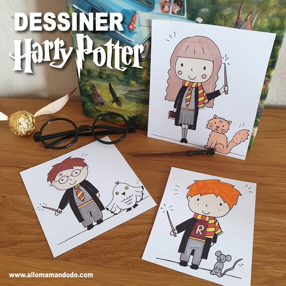 Kit J Apprends A Dessiner Harry Potter Etsy Kit J Apprends A Dessiner Harry Potter Etsy