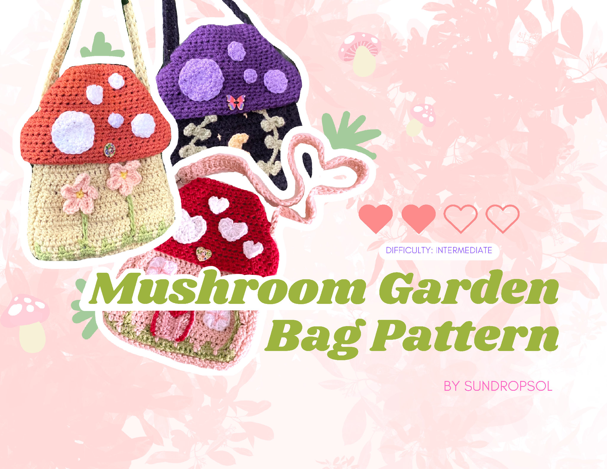 Mushroom Crochet Bag Pattern – Cottagecore Garden Design