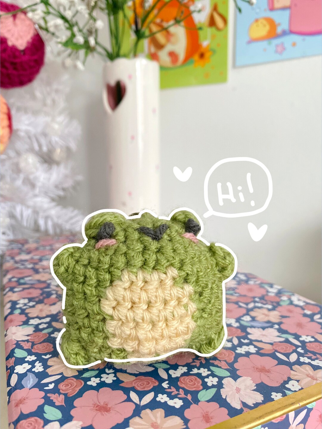 Chonky Frog Keychain Crochet Mini Keychains for Bags Etsy