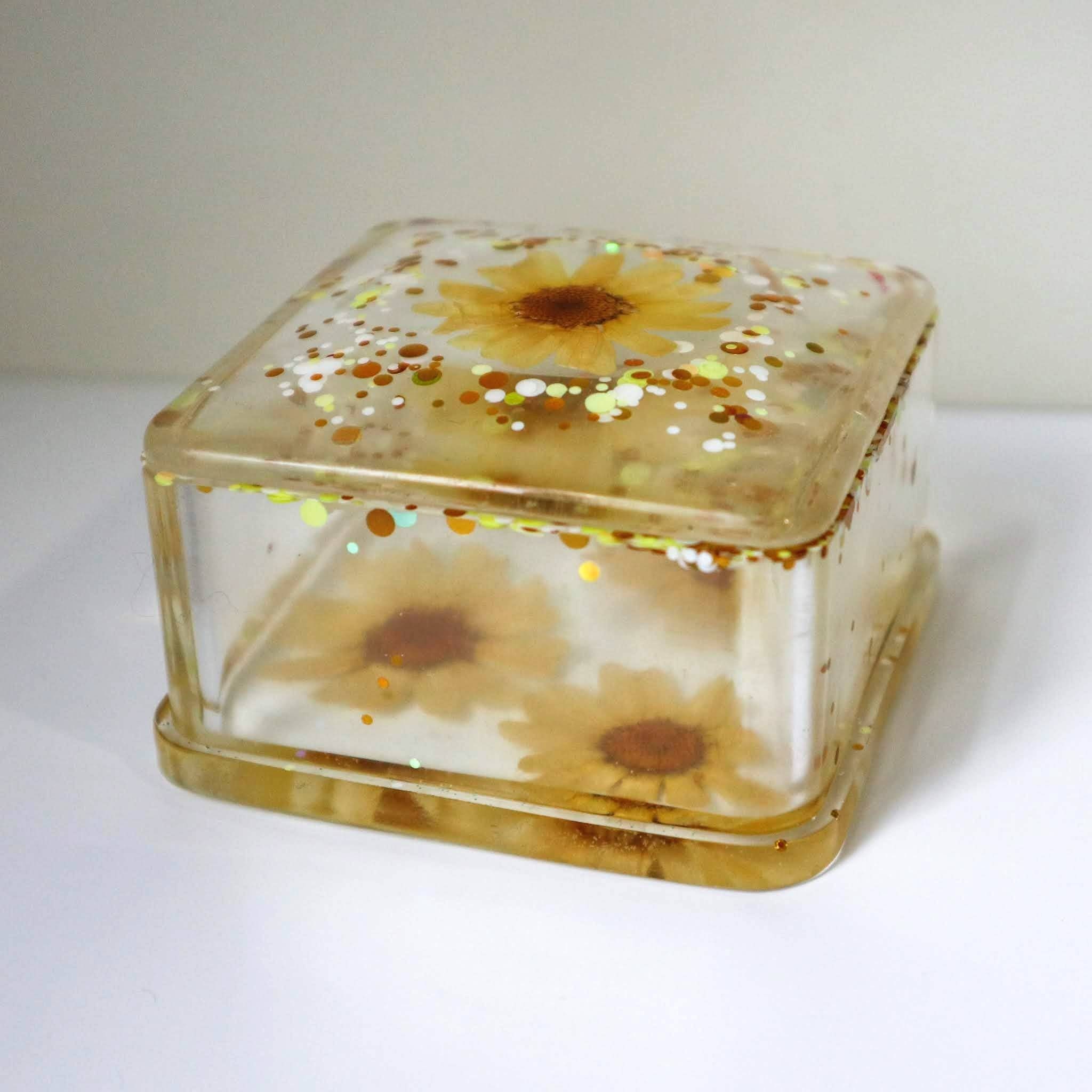 Yellow daisy trinket box Jewelry box Etsy