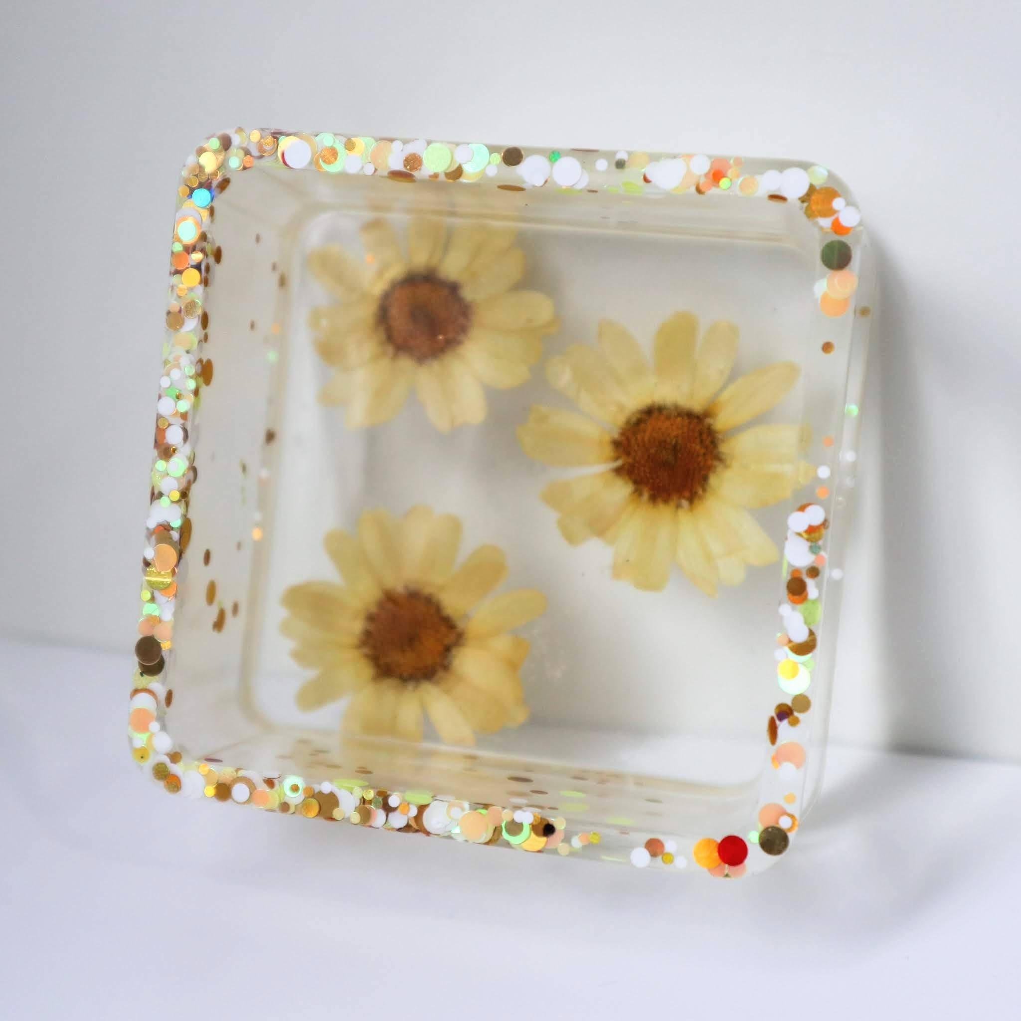 Yellow daisy trinket box Jewelry box Etsy