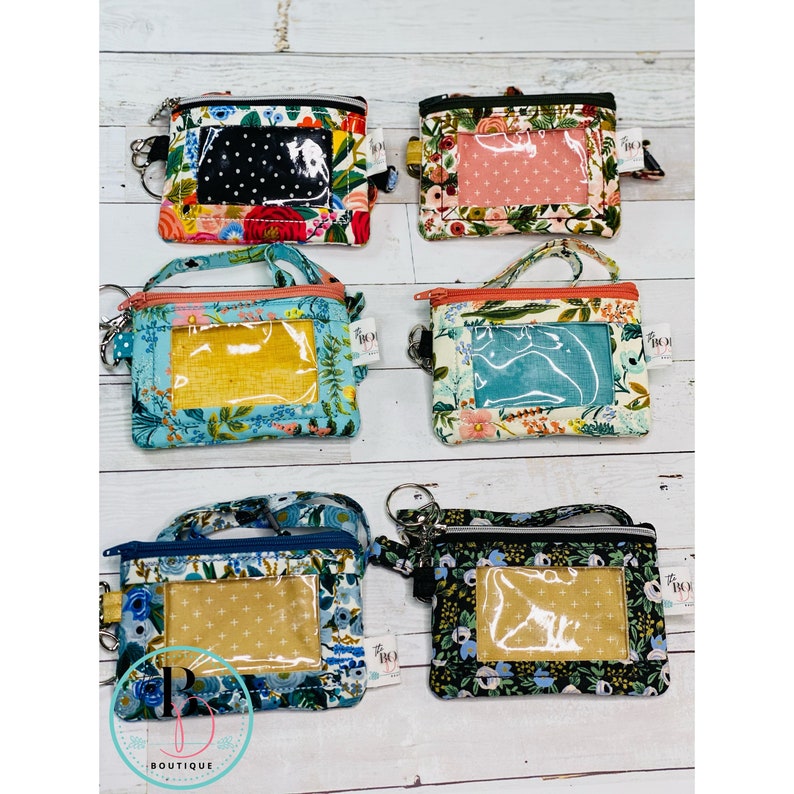 Carteira de identificação com foto e cordão destacável | Rifle Paper Co | Cordão destacável | Bolsa de identificação com zíper | Crachá de identificação | Carteira de identificação com zíper imagem 1