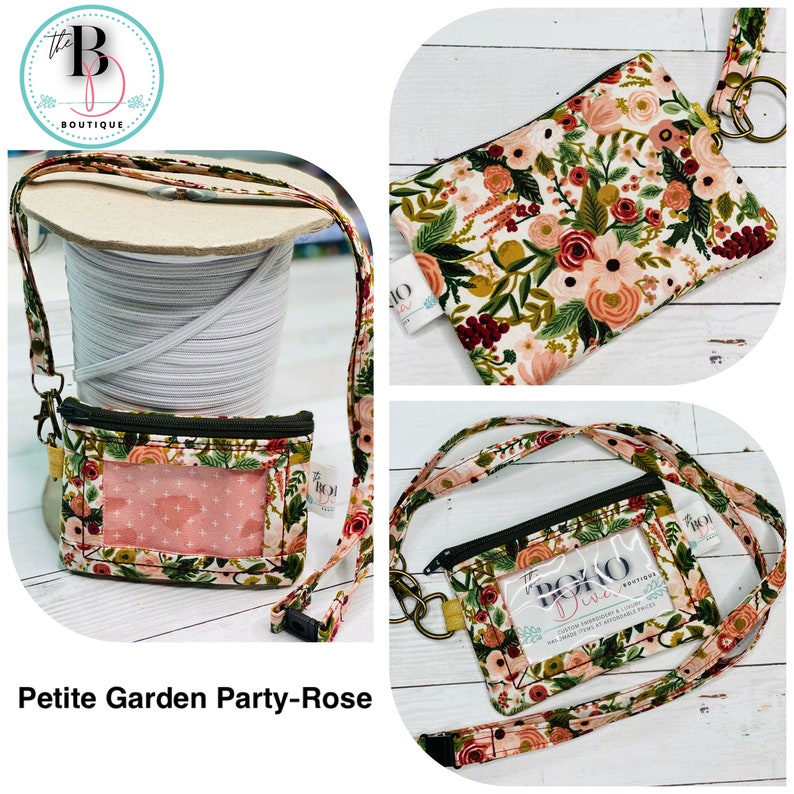 Carteira de identificação com foto e cordão destacável | Rifle Paper Co | Cordão destacável | Bolsa de identificação com zíper | Crachá de identificação | Carteira de identificação com zíper imagem 3