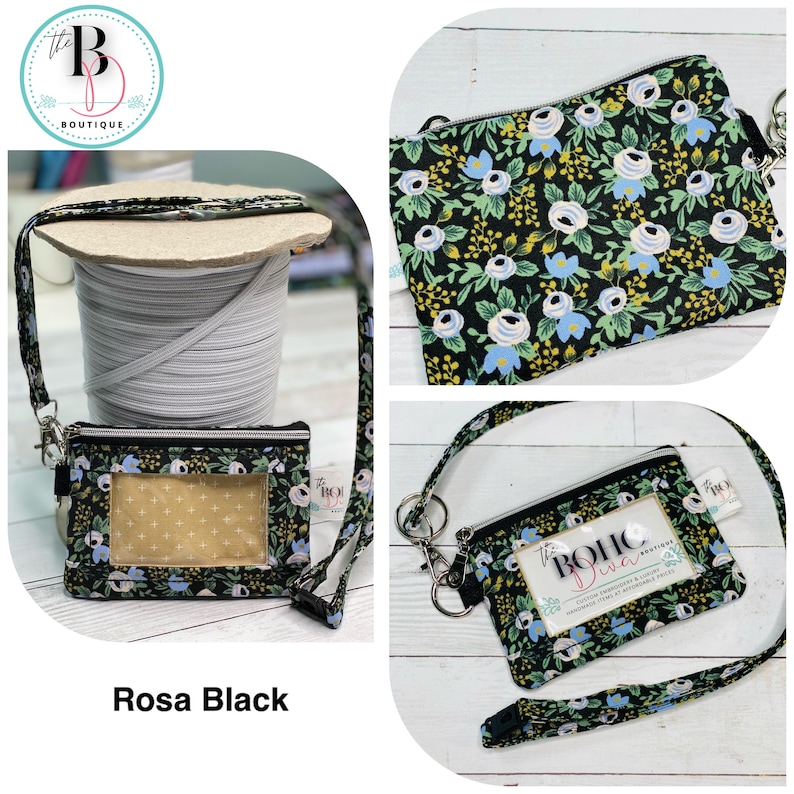 Carteira de identificação com foto e cordão destacável | Rifle Paper Co | Cordão destacável | Bolsa de identificação com zíper | Crachá de identificação | Carteira de identificação com zíper imagem 7