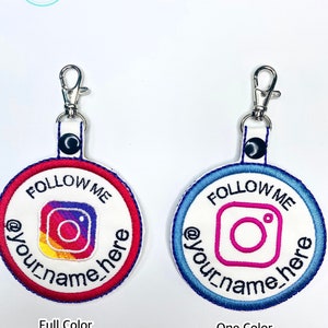 Custom Instagram Name Snap Tab | Personalized IG Snap Tab | Custom IG Snap Tab | Custom IG Handle Snap Tab | Follow me @