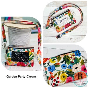 Carteira de identificação com foto e cordão destacável | Rifle Paper Co | Cordão destacável | Bolsa de identificação com zíper | Crachá de identificação | Carteira de identificação com zíper imagem 2
