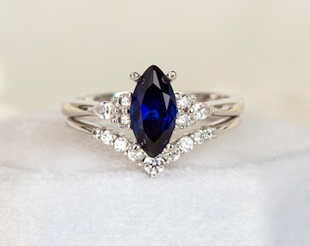 サファイア　リング　マーキス　silver925 指輪 2564c582c0ff54fd112169241e28ce