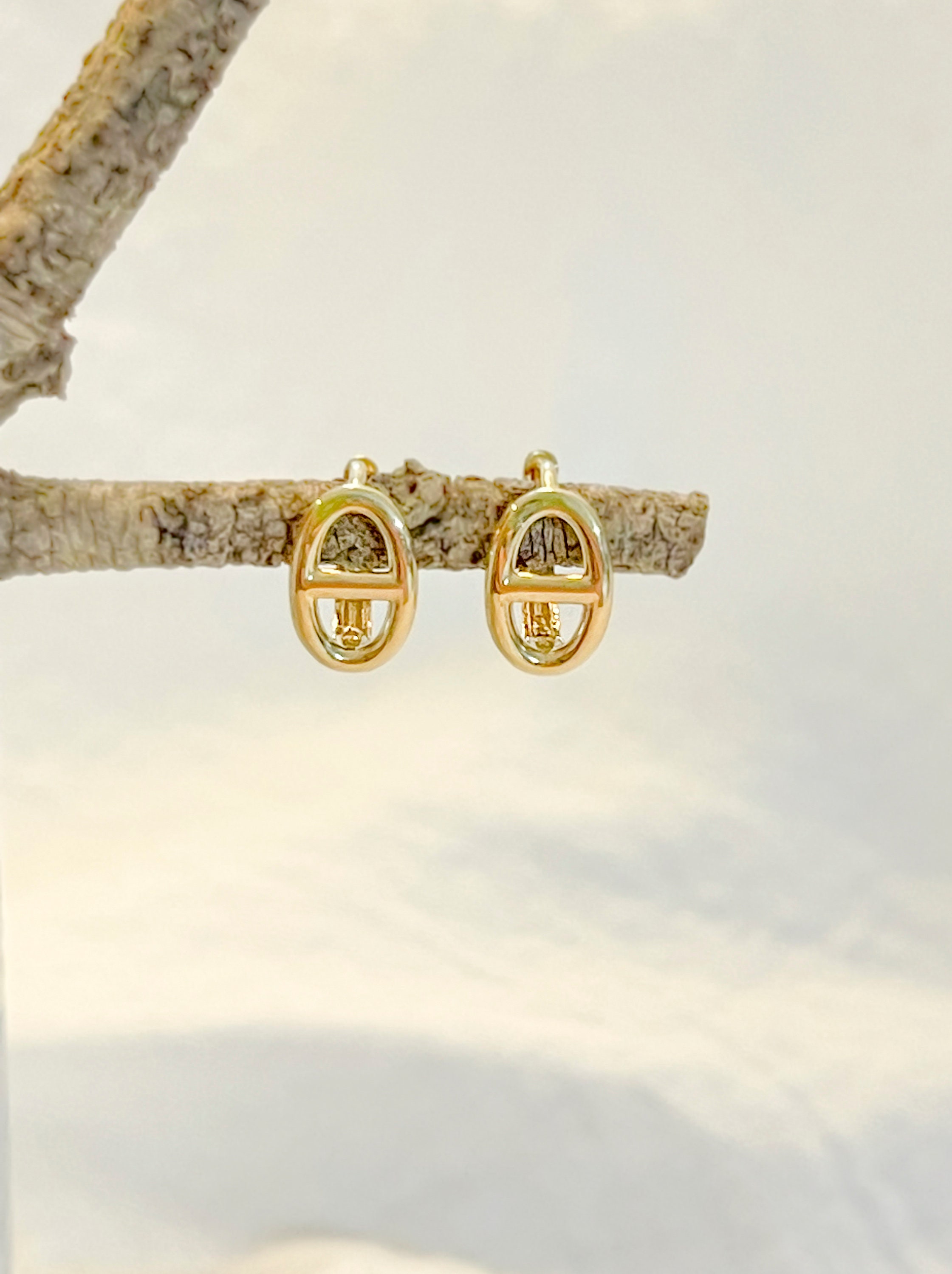 14K Solid Gold Clip on earrings Gold Minimalist earrings Etsy