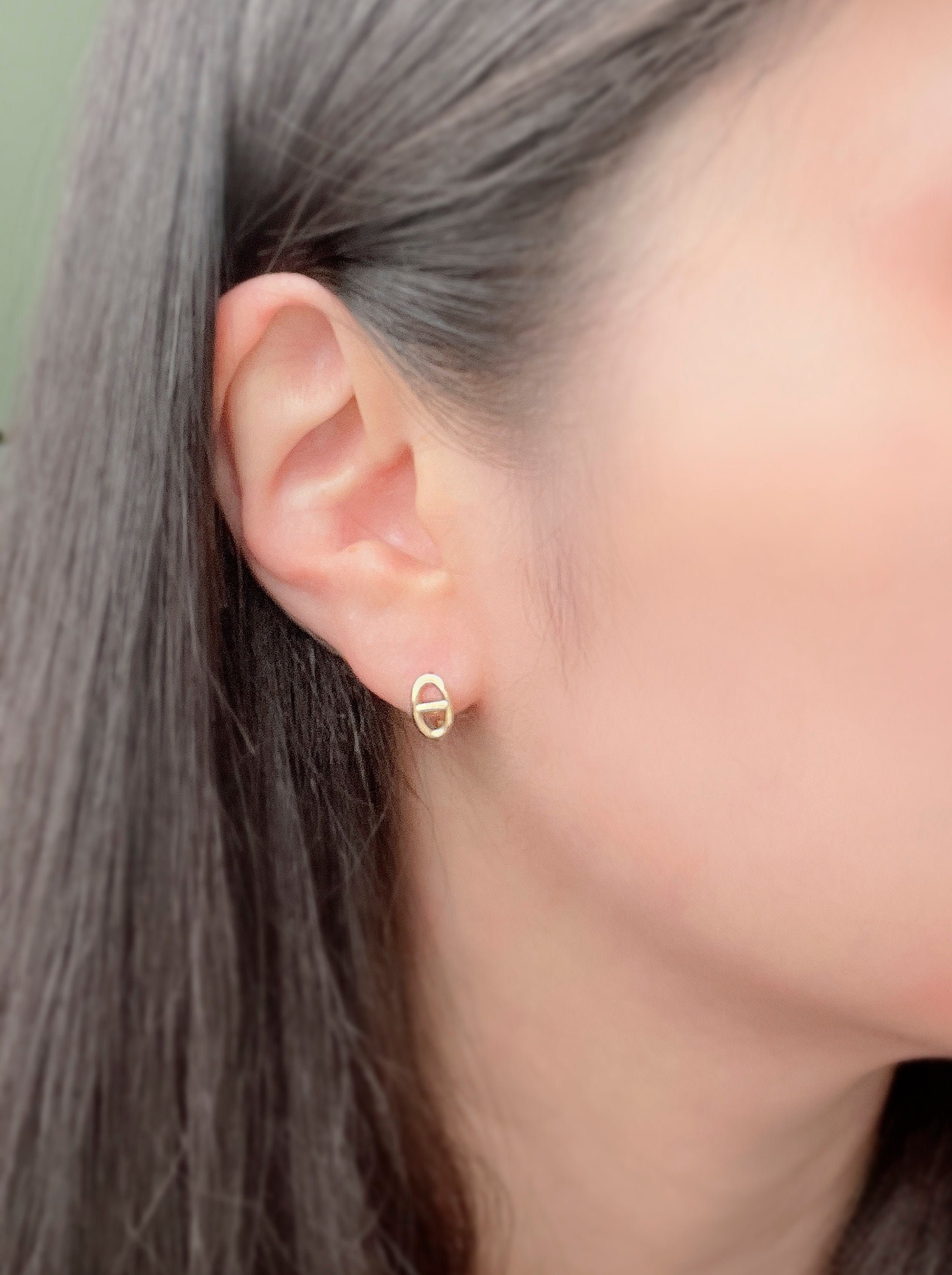 14K Solid Gold Clip on earrings Gold Minimalist earrings Etsy