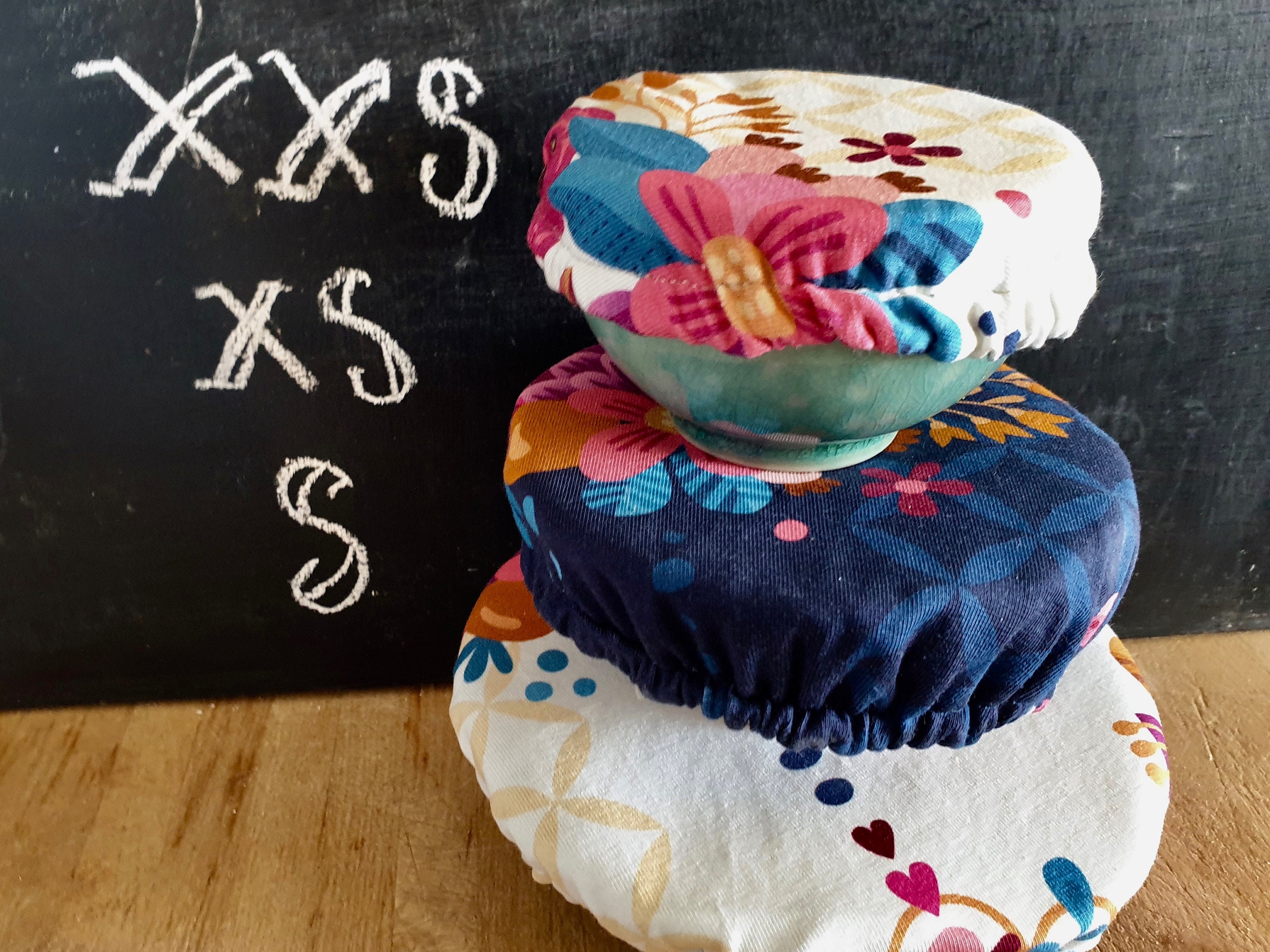 Set of 6 7 or 8 Fabric food cover // Beeswax wrap Etsy