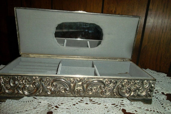 Ornate Long Silver Plated Vintage 90s Godinger Je… - image 2