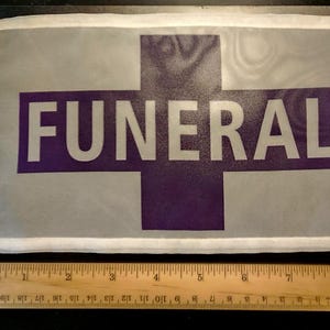 Funeral Procession Vehicle Hood Flag.       (Flag Only)
