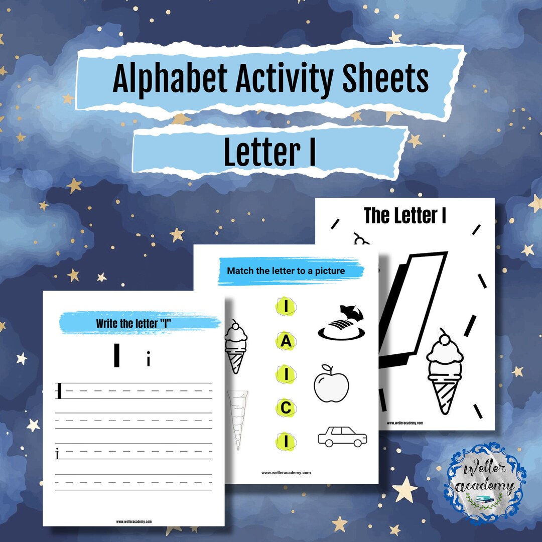 Letter I Activity Sheets - Etsy