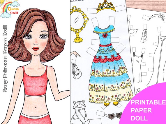 PRINCESS PAPER DOLL, Paper Doll Printable, Instant Download, Coloring Paper  Doll, Paperdoll Printable, Coloring Page, Digital Paper Doll -  Norway