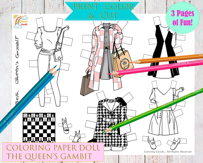 BETH PAPER DOLL Paper Doll Printable Instant Download - Etsy México