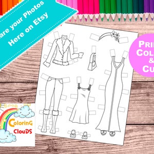 PRINCESS PAPER DOLL Paper Doll Printable Instant (Instant Download) - Etsy
