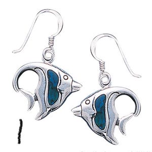 Silver 925 Earrings, fish, scuba diving designs