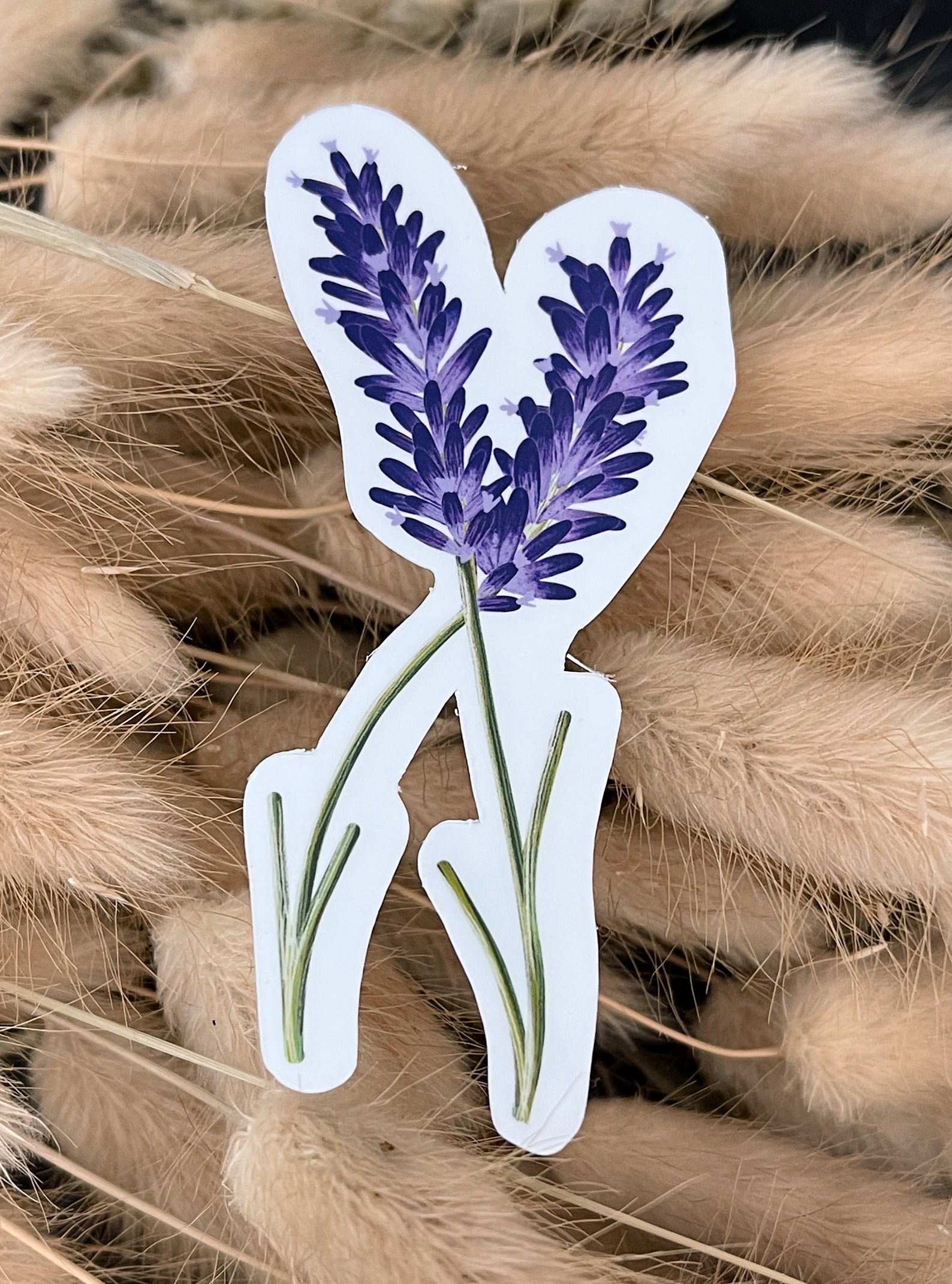 Lavender Sprigs Die Cut Stickers 13 Pack Waterproof Decal Etsy
