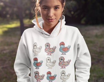 Hand drawn chickens watercolor chickens / Digital png download/ sublimation download